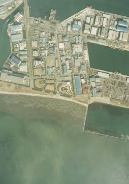 ふなばし三番瀬海浜公園周辺の航空写真