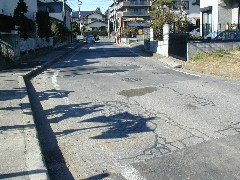 わるくなった道路の写真