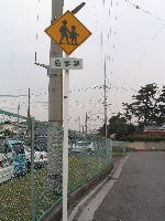 通学路標識の写真