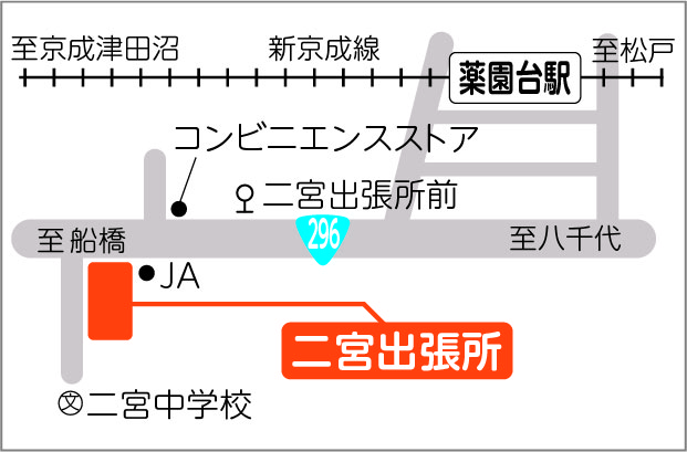 二宮出張所地図