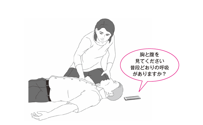 呼吸の確認