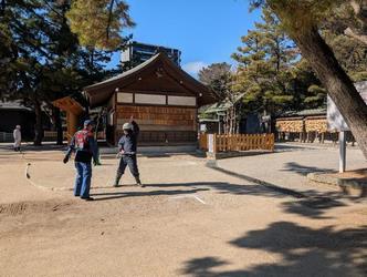 屋外消火栓取扱訓練風景(1)