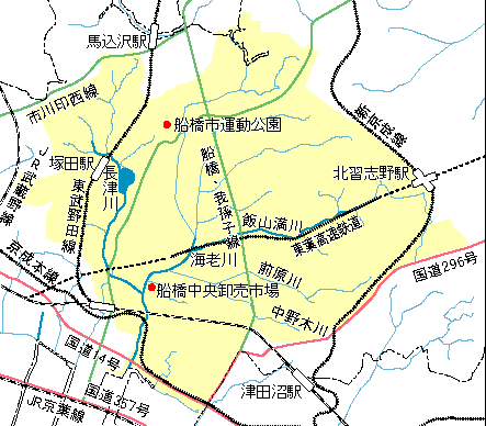 海老川流域図