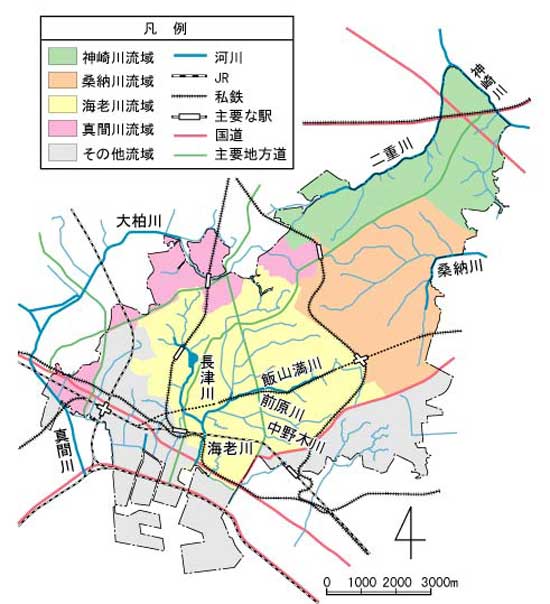 船橋市流域図