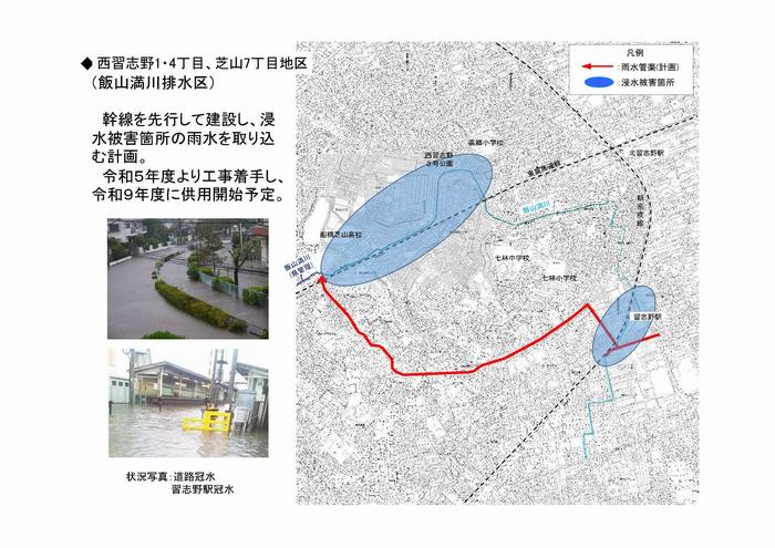 西習志野1・4丁目、芝山7丁目地区