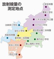 平成23年6月3日から9月6日の測定地点図