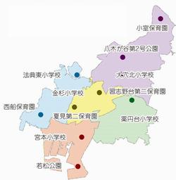 市内の放射性物質の測定地点MAP