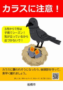 カラス注意喚起ポスター