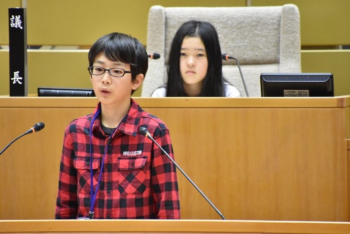 子ども市議会の様子