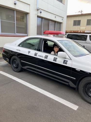 特別にパトカーに乗車