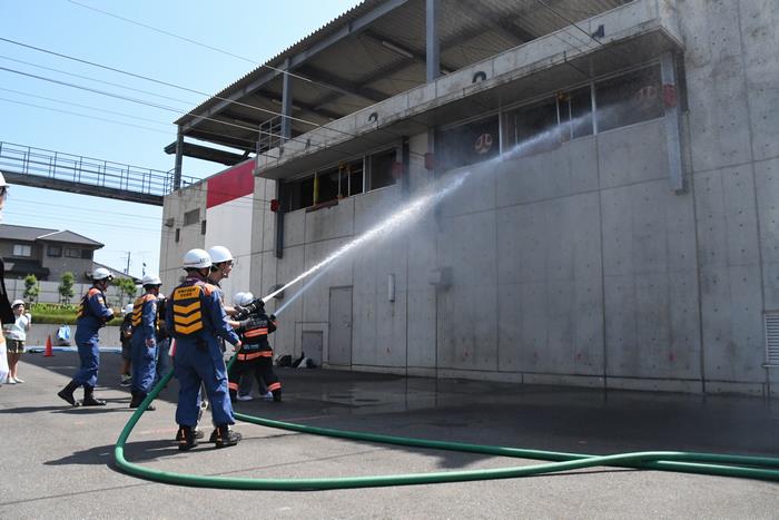 消火体験をしました