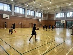 体育館で思い切り練習