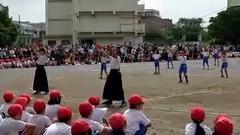 紅組の応援団長の私