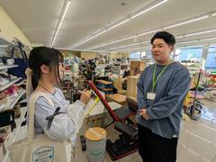 インタビューしている私