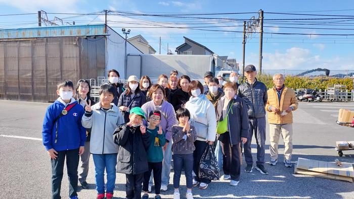 防災訓練に参加した皆さんと