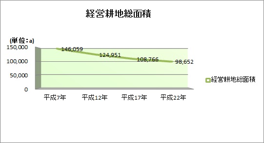 経営耕地総面積グラフ