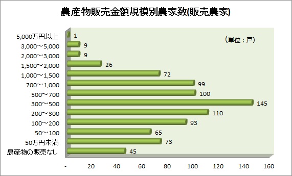 販売金額規模別農家数