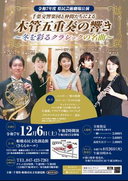 令和7年度県民芸術劇場公演　千葉交響楽団と仲間たちによる木管五重奏の響き～冬を彩るクラシックの名曲～