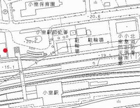 小室駅前トイレ位置図