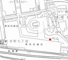 船橋駅北口トイレ位置図