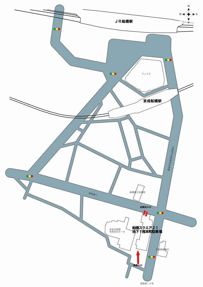本町駐車場案内図