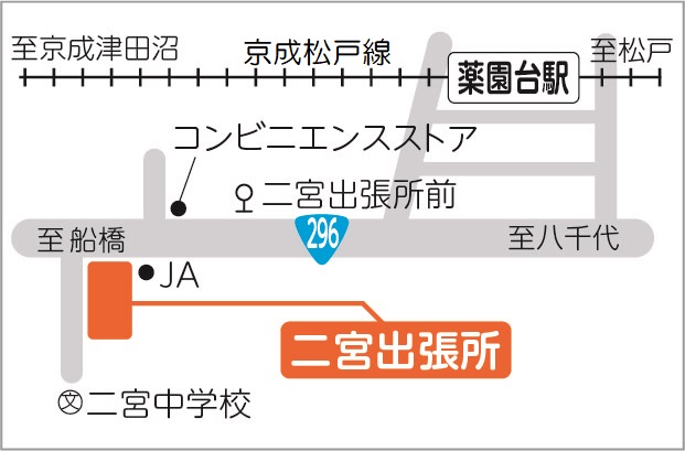 二宮出張所地図