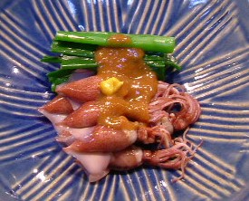 ホタルイカの鉄砲和えの写真