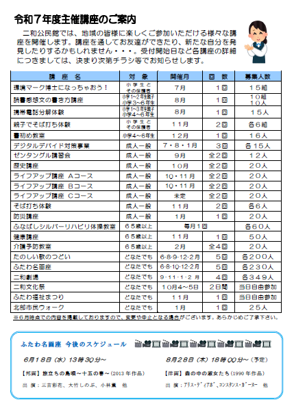 公民館だより